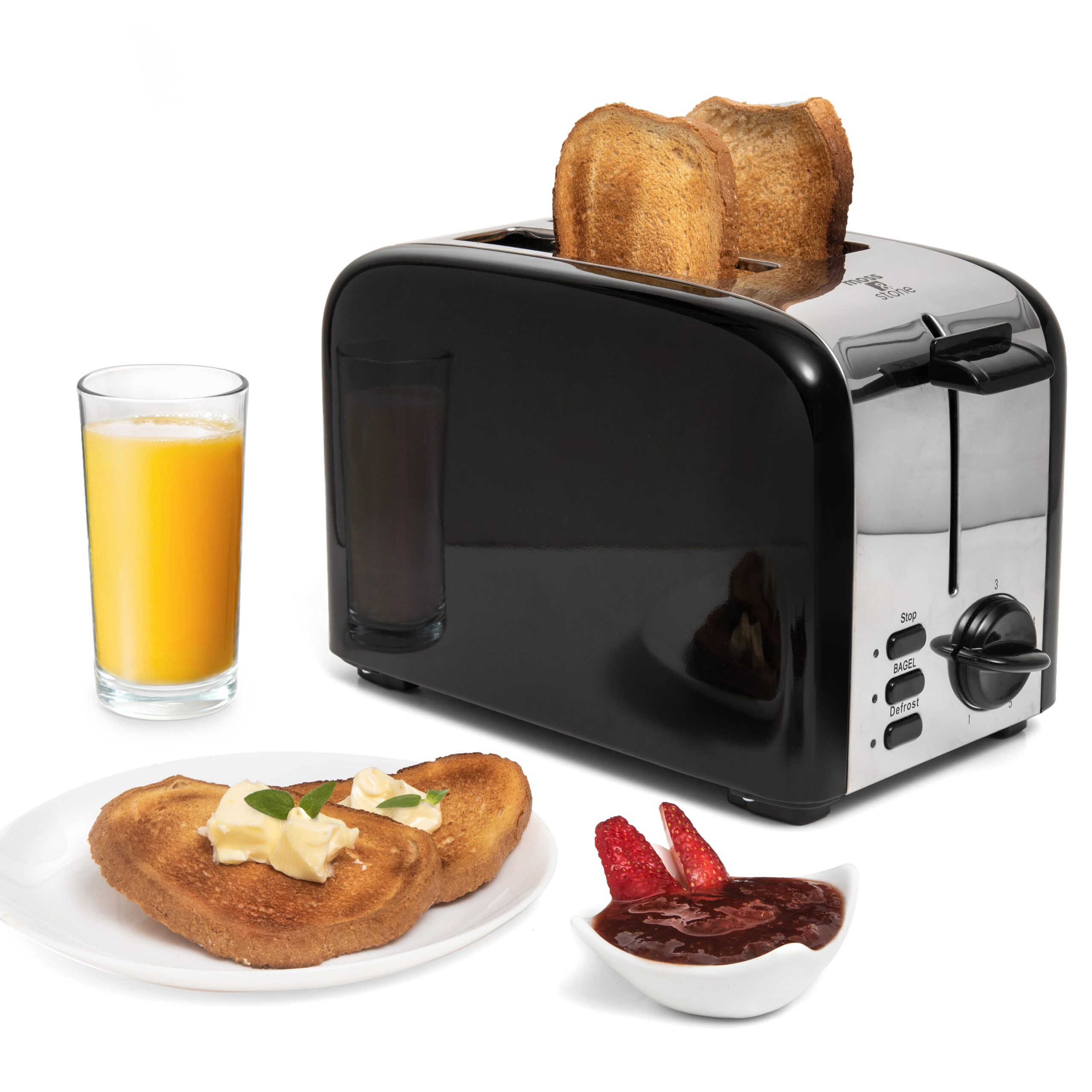 YSSOA 2-Slice Toaster with 1.5 inch Wide Slot, Toast Bread Machine with  Removable Crumb Tray, Black 